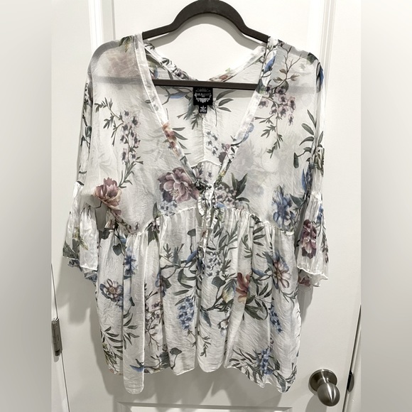 Le Marais Paris floral tunic - Picture 1 of 5